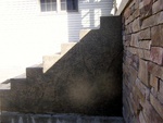 Granite stamped staircase wall!