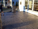 Upper granite stamped terrace